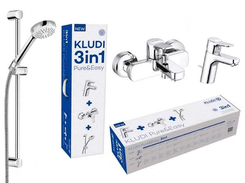 Set 3u1 - Bat. za umivaonik i kadu sa tus setom KLUDI - PURE&EASY [376850565]